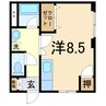 PRAISIR（プレジール） 1Rの間取り
