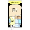 ホポロ柏町 1Kの間取り