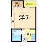 FLAT光 1Rの間取り