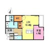 南町フラッツ 1LDKの間取り