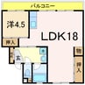 スカイクレストⅡ 1LDKの間取り