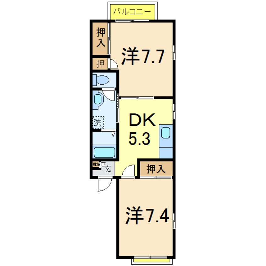 間取図 ロイヤルパレスB