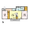 シリウス 2LDKの間取り