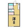 フォーブルグリーン 1Kの間取り
