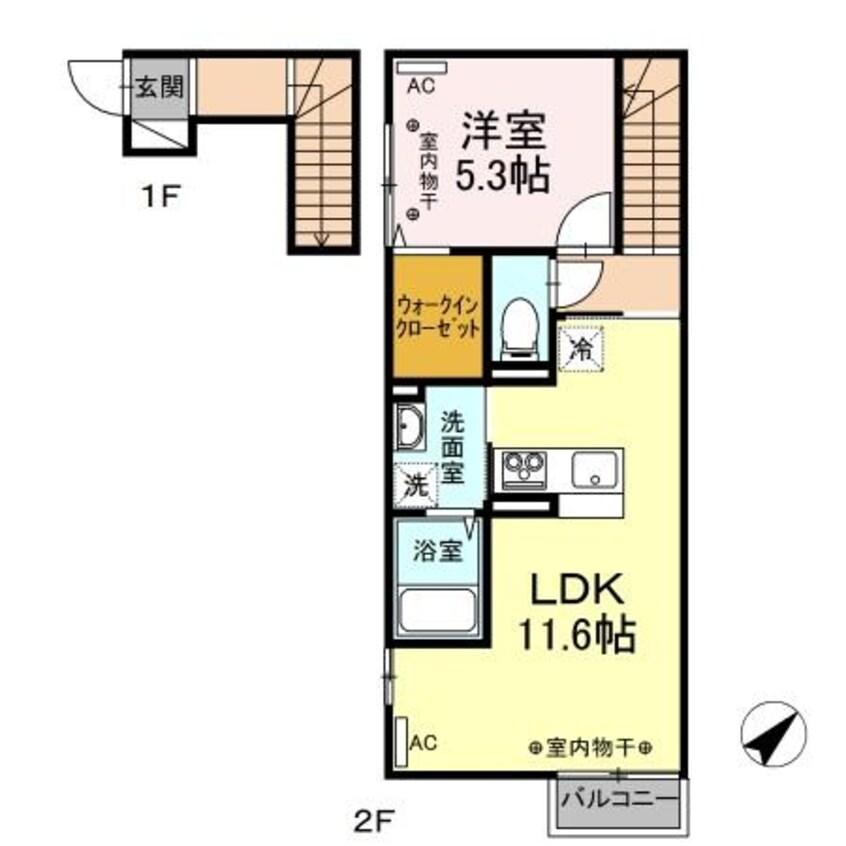 間取図 T.ハイツ豊田町