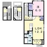 ノーブル笹崎 1LDKの間取り