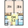 マンションライフ 2DKの間取り