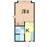 岡南ハイツ 1Kの間取り