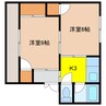 いいづかハイツ 2Kの間取り