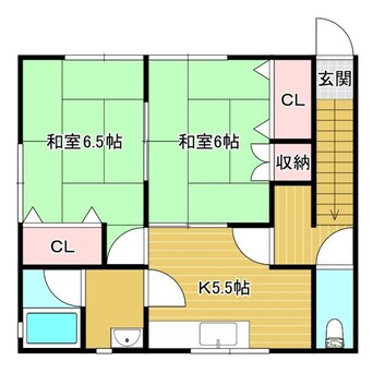 間取図 コーポ寿Ⅰ