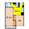 マンションメゾンわたり 2DKの間取り