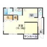ラ・タミデンス 1Rの間取り