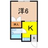 渡辺祐治アパート 1Kの間取り