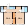 高由荘 2Kの間取り