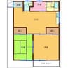 TKハイツ 2DKの間取り