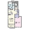 ヒカルサ長岡摂田屋Ⅱ 1LDKの間取り