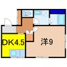 コーポ中村 1DKの間取り