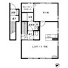 アルカディアS 1LDKの間取り