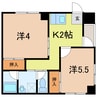 コーポ棚橋 2Kの間取り