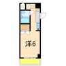 オクトワール長岡中央 1Rの間取り