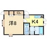 フローラルパレスⅡ 1Kの間取り