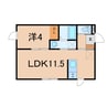 ヴィレッジB 1LDKの間取り