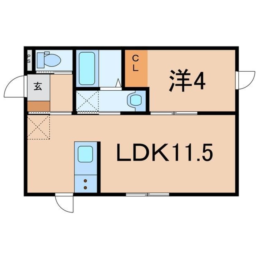 間取図 ヴィレッジB