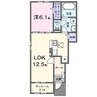 ヒカルサ長岡関原Ⅱ 1LDKの間取り
