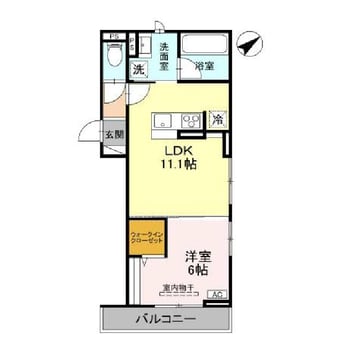 間取図 D-ROOM弓町Ⅰ