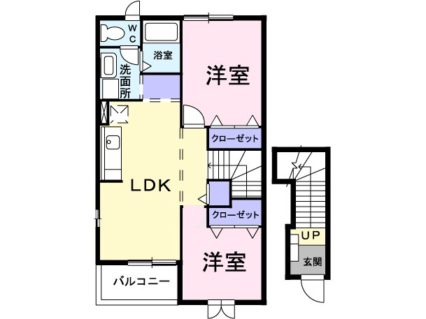 間取り図 フォンターナ　フェリチータC