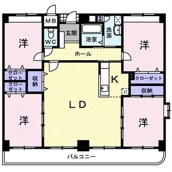 間取図 クラシオンルガールイシカワ