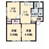 シャーメゾンのぞみＡＢ 3DKの間取り