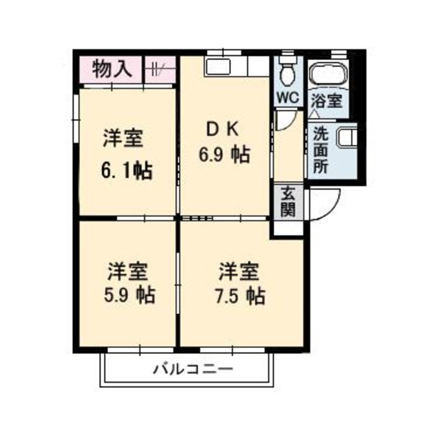 間取図 シャーメゾンクレール