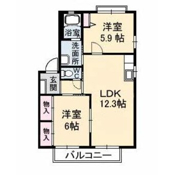 間取図 エスポワール小串　Ｂ棟