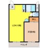 エステート・ミト A棟 1LDKの間取り