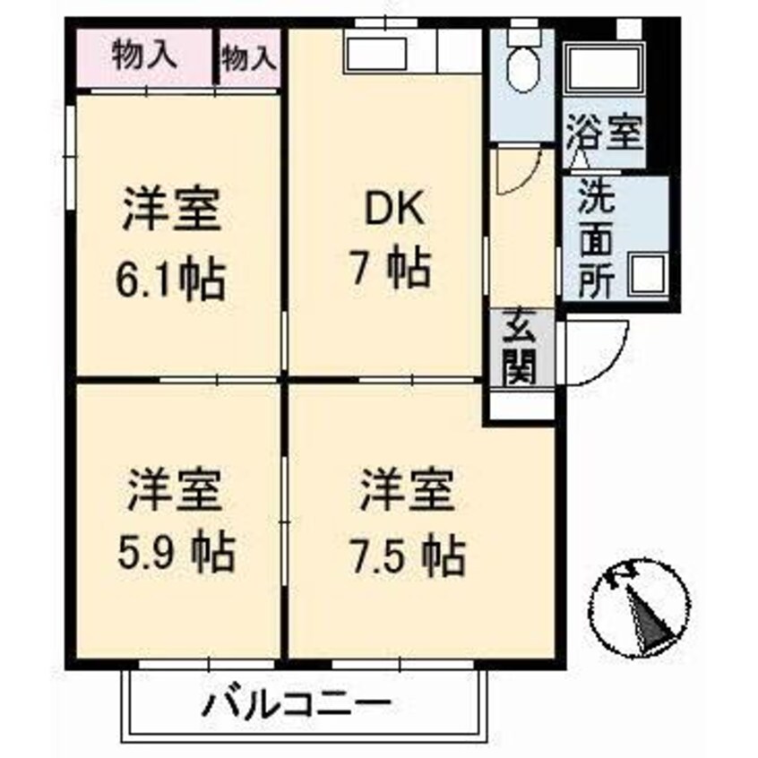 間取図 シャーメゾン殿町