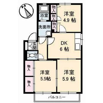 間取図 コートタウン錦