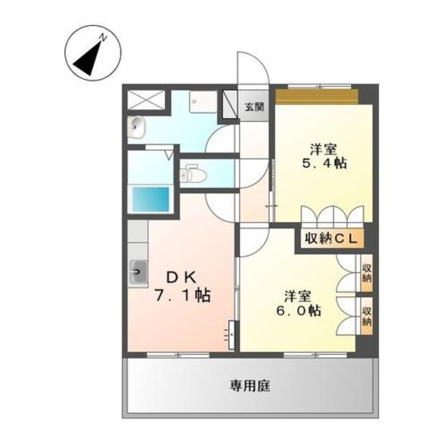 間取図 コーポエスポワール西割