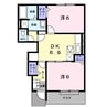 グリーンヒルズ　カーサ 2DKの間取り