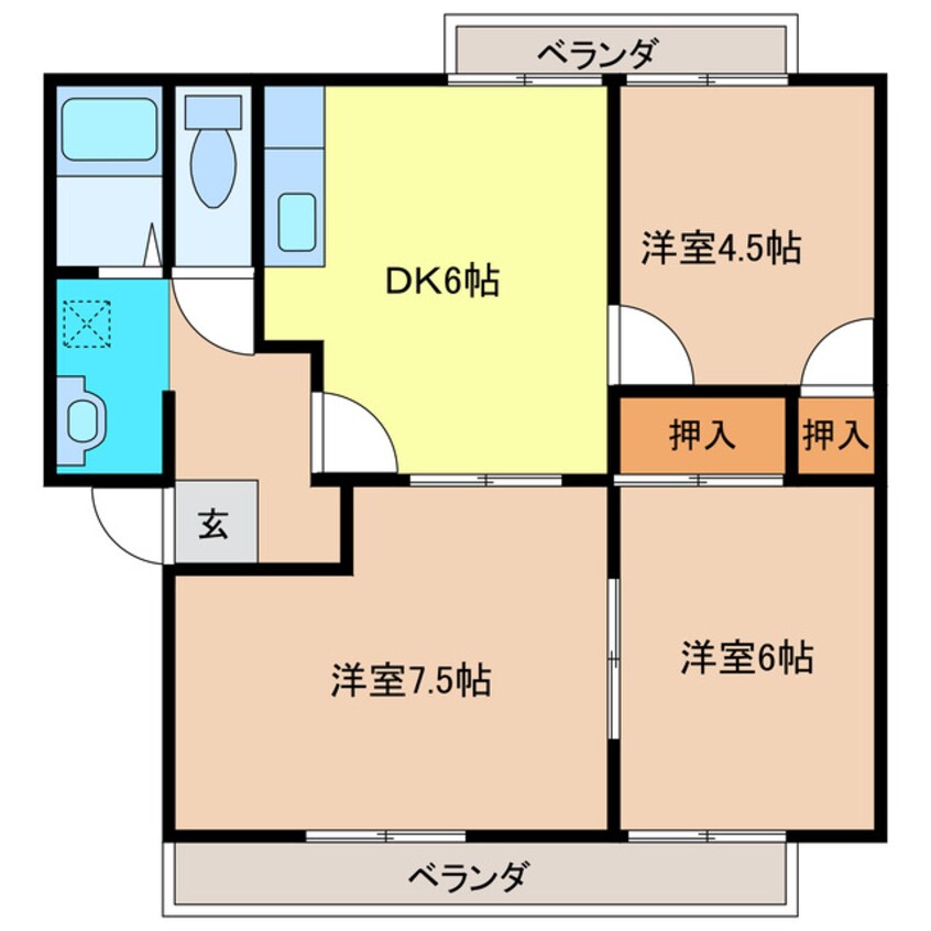 間取図 サンソフィア梶返