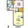 エース　スクエア妻崎 1LDKの間取り