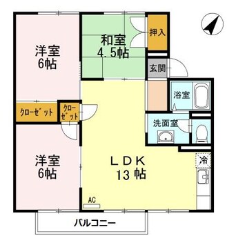 間取図 セジュール床波