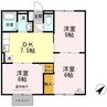 ラプランタン 3DKの間取り
