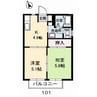 ヒカリハイツ 2DKの間取り