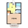 プレジデントⅡ 1Kの間取り