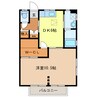 ルナール恩田 1DKの間取り