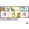 セジュール鵬舟VI 2LDKの間取り