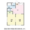 ホワイトハウス 2DKの間取り