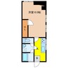西日本ハイツ 1Kの間取り