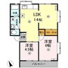 湖水ハイツ 2LDKの間取り